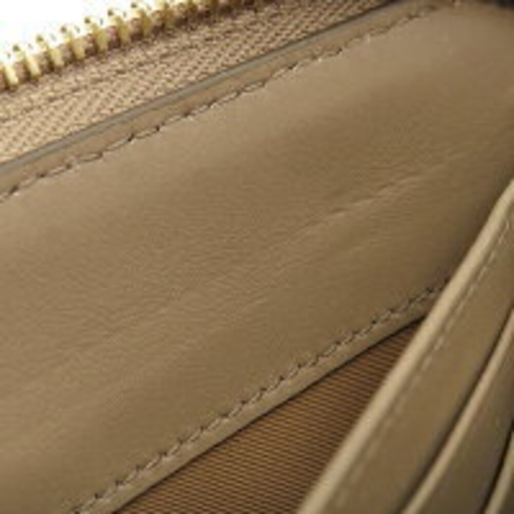 Burberry Round Wallet Check Beige Zip Canvas Mega - Picture 10 of 14